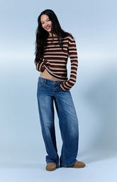 Pacsun Kaia Ultimate Low Rise Baggy Jeans Medium Blue Wash