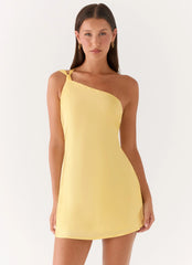 Lights Out Mini Dress Yellow