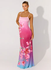 Ariaz Sequin Maxi Dress Pink
