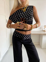 Avery Polka Dot Crop Top