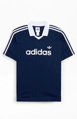 adidas Navy Drop Needle Short Sleeve Jersey
