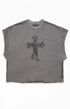 FUTURE SAINT Refuse Limits Cropped Muscle T-Shirt