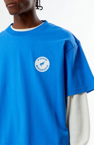 FORD Blue Bronco Circle Logo T-Shirt