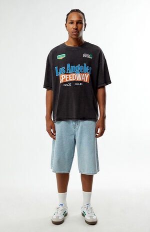 Pacsun Black Speedway Waffle Knit T-Shirt
