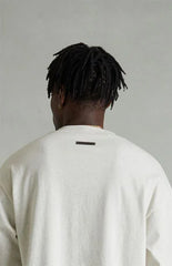 Fear of God ESSENTIALS Heather Oatmeal Classic Long Sleeve T-Shirt