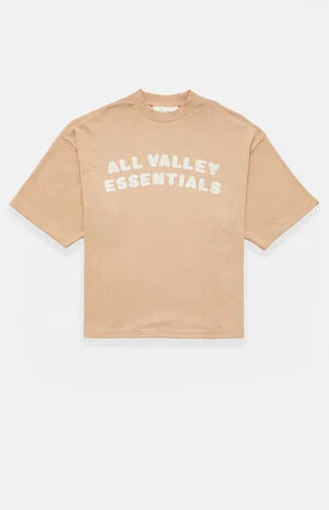 Fear of God ESSENTIALS Women's Tan Merch Mesh T-Shirt