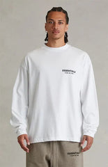 Fear of God ESSENTIALS Bright White Classic Long Sleeve T-Shirt