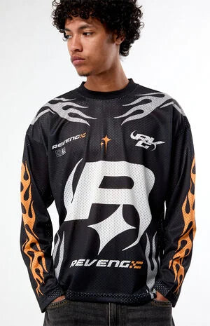 Pacsun Revenge Long Sleeve Mesh Jersey
