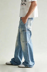 Pacsun Blake Extreme Baggy Jeans Cargo Light Blue Tint