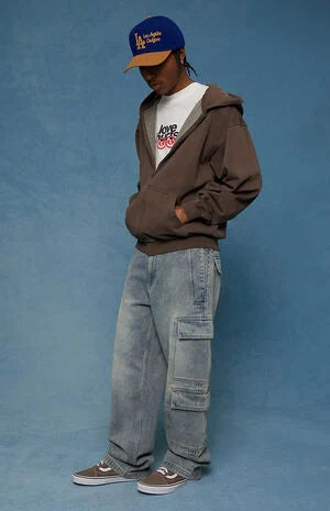 Pacsun Dylan Baggy Jeans Cargo Medium Blue Tint