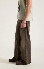 Pacsun Jordan Baggy Bootcut Jeans Washed Brown