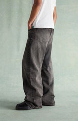 RARE DNM EDIT Tinted Black Washed Drawstring Extreme Baggy Jeans