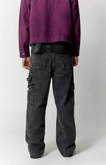 Pacsun Dylan Baggy Jeans Cargo Carpenter Faded Black