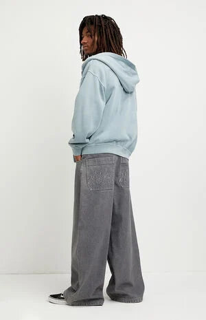 Pacsun Ryder Ultra Baggy Jeans Flames Gray