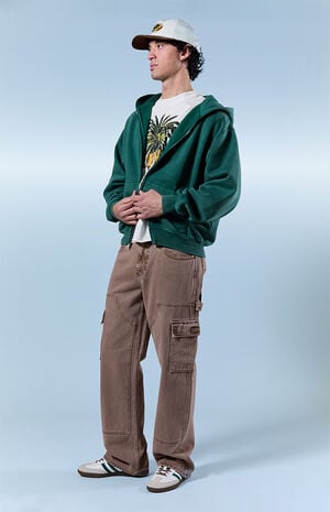 Pacsun Dylan Baggy Jeans Cargo Carpenter Washed Brown
