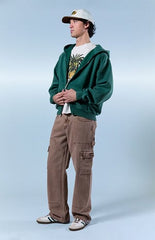 Pacsun Dylan Baggy Jeans Cargo Carpenter Washed Brown
