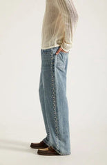 Pacsun Dylan Baggy Jeans Studded Medium Blue