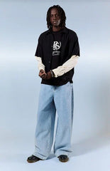 Pacsun Ryder Ultra Baggy Jeans Light Blue