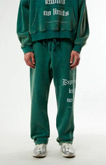 Pacsun Green Expressions Baggy Sweatpants