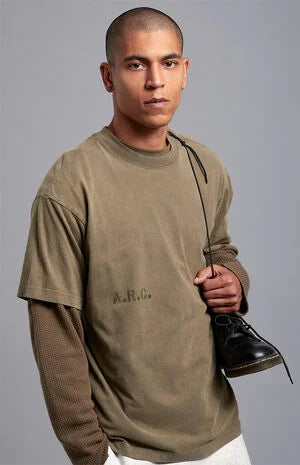 A.R.C. Green Vintage Wash Heavyweight Oversized T-Shirt