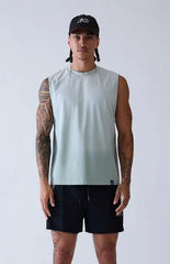A.R.C. Blue Vintage Wash Form Muscle T-Shirt