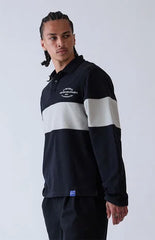 A.R.C. Black Rugby Long Sleeve Polo Shirt