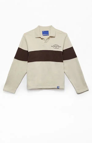 A.R.C. Gray Long Sleeve Rugby Polo Shirt