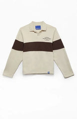A.R.C. Gray Long Sleeve Rugby Polo Shirt