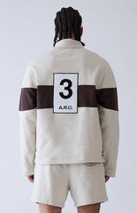 A.R.C. Gray Long Sleeve Rugby Polo Shirt