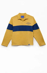 A.R.C. Yellow Long Sleeve Rugby Polo Shirt