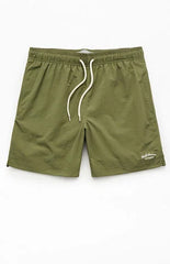 Pacsun Green Collegiate 6.5" Swim Trunks