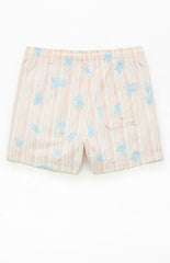 Pacsun Muted Garden Striped Seersucker 4.5" Swim Trunks