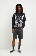 Pacsun Harrison Cutoff Jean Shorts Black