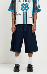 Pacsun Austin Extreme Baggy Jean Shorts Dark Blue