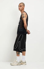 Pacsun Piping Fleece Baggy Sweat Shorts