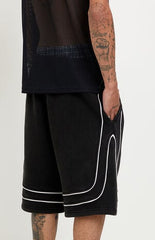 Pacsun Piping Fleece Baggy Sweat Shorts