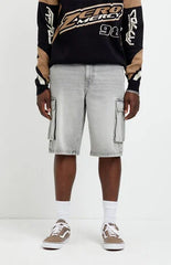 Pacsun Austin Extreme Baggy Jean Shorts Cargo Gray