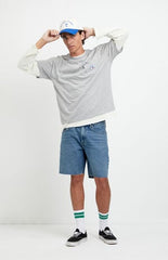 Pacsun Harrison Cutoff Baggy Jean Shorts Medium Blue