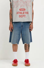 Pacsun Parker Baggy Jean Shorts Ripped Medium Blue