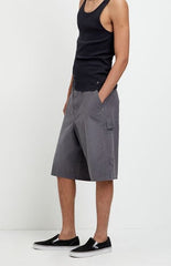 Pacsun Austin Extreme Baggy Jean Shorts Cargo Carpenter Charcoal