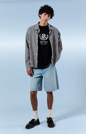 Pacsun Parker Baggy Jorts Light Blue