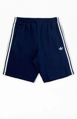 adidas Navy 3-Stripes Oversized Sweat Shorts