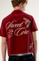 Pacsun Red Cherry Sweet Core Camp Shirt