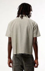 FORD Black and Cream Striped Quater Zip Shirt