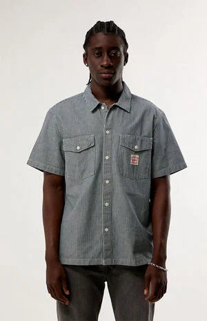 Levi's Men's Striped Worker Short Sleeve Shirt