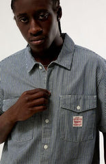 Levi's Men's Striped Worker Short Sleeve Shirt