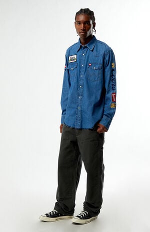 Wrangler x Coors Embroidered Denim Long Sleeve Shirt