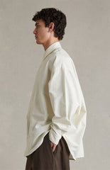 Fear of God ESSENTIALS Ivory Signature Button Up Long Sleeve Shirt