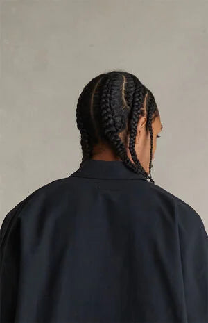 Fear of God ESSENTIALS Vintage Black Signature Button Up Long Sleeve Shirt