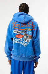 Von Dutch Logo Vintage Wash Full Zip Hoodie